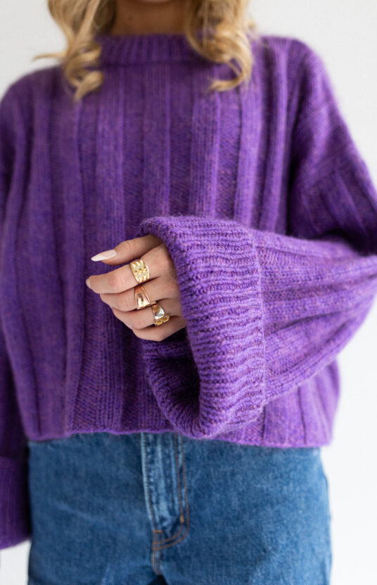 genser i ribb dame ribbestrikket genser struturstrikk