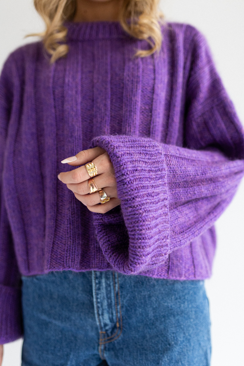 224395-Lyra-genser-strikkeoppskrift-7 - HipKnitShop genser i ribb dame ribbestrikket genser struturstrikk