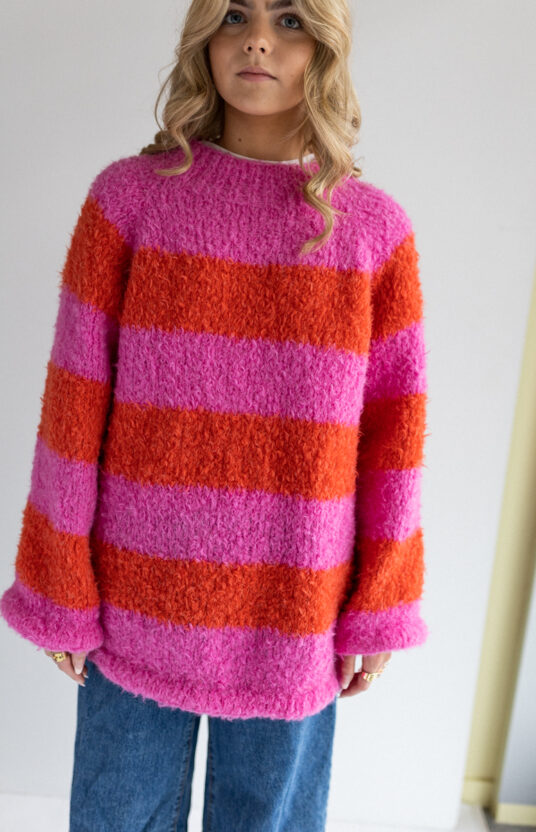 strikkegenser enkel genser nybegynner striper