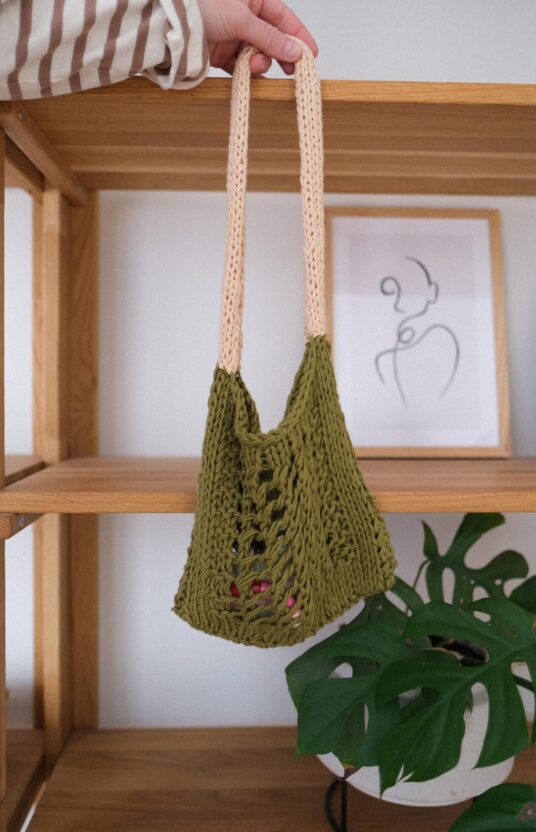 strikkeveske bomull oppskrift cuddle me cotton