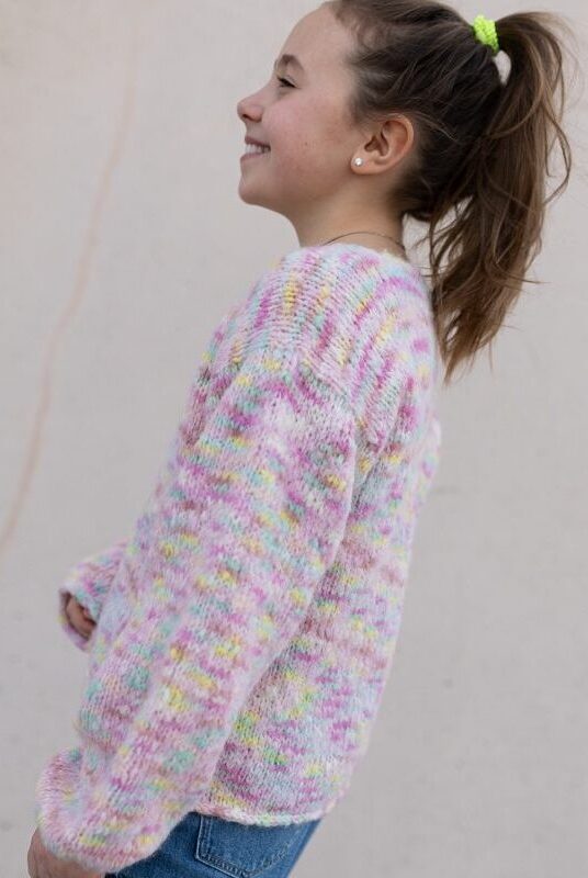 strikkegenser hverdag oppskrift jente