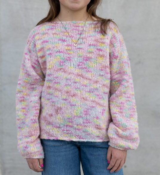 strikkeoppskrift genser jente enkel