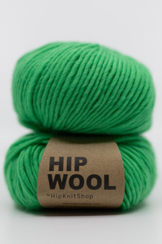 Bright green yarn. Wool yarn for knitting with thick needles. Pure wool, itch-free wool, jelly bean green yarn, Hip Wool