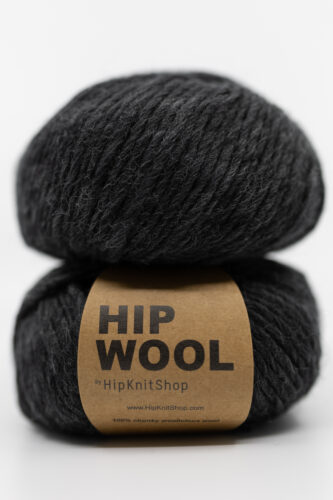 dark gray yarn, thick needles, online yarn store, knitting yarn, Hip Wool 100 % wool yarn, knitting patterns, yarn that's easy to knit with