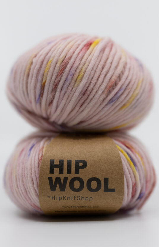 håndfarget garn lys rosa tykt kløfritt ull Hip wool unicorn garn nettside garn og strikk