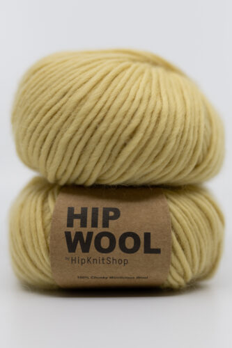 Wool knit in thick, pale yellow color