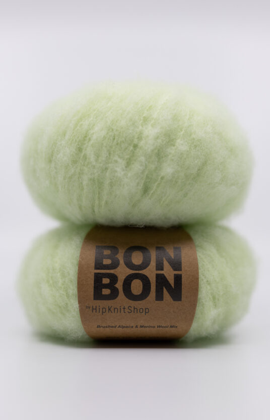børstet alpakka bonbon lys grønn pærefarge sorbet pastellgrønn