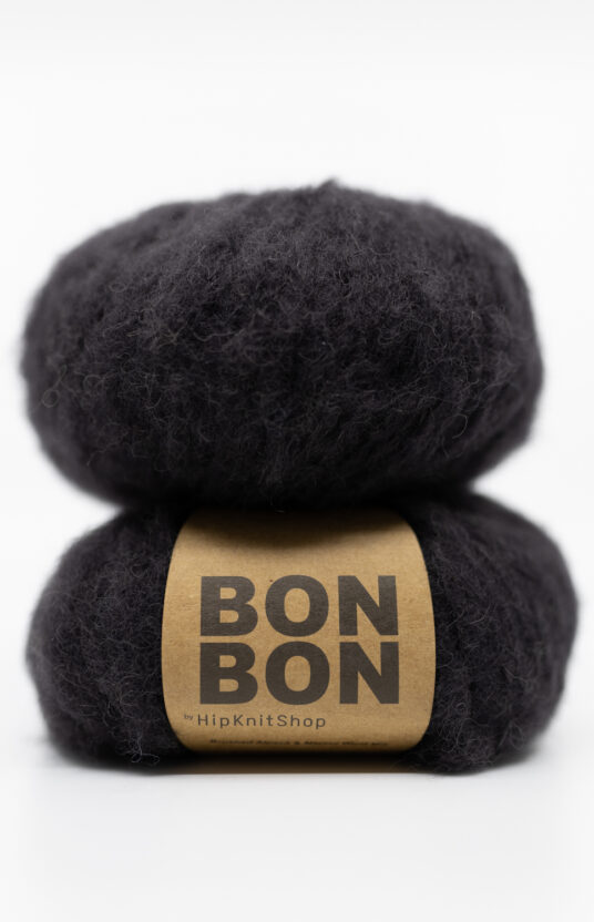 børstet alpakka garn svart bonbon mykt garn