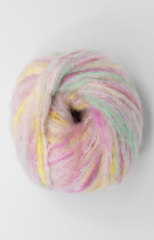 håndfarget garn BonBon børstet alpakka
