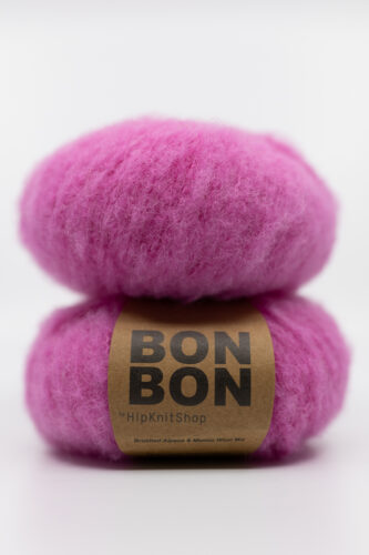 bright pink yarn brushed alpaca bonbon