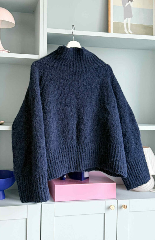 strikkegenser dame høy hals børstet alpakka kosegenser populær strikk dame