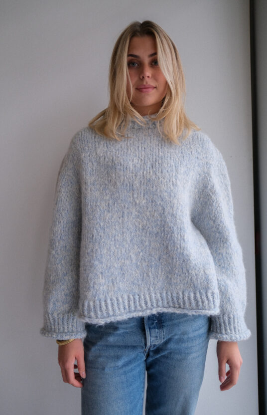 knit sweater melange pattern thick wool sweater for women. Colorful knit hiking sweater women. Knitting pattern women's sweater warm