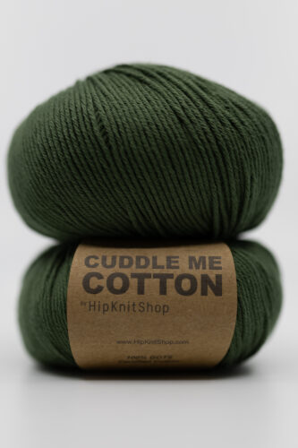 Olive green cotton yarn organic GOTS certified