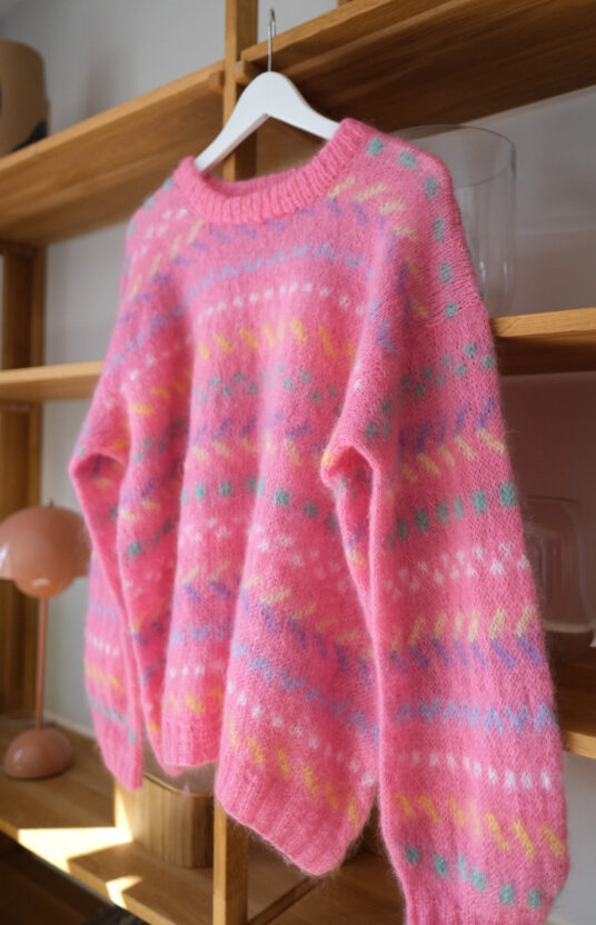 Knitted sweater 80s colorful sweater women knitting pattern Colorful mohair sweater. Fun knitting patterns for women