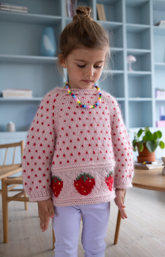 knitting pattern strawberry sweater child wool sweater knitting pattern for children in raglan top down